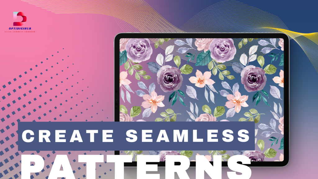 Blue Purple Artist Creating Patterns Blog Banner make money with Canva designs